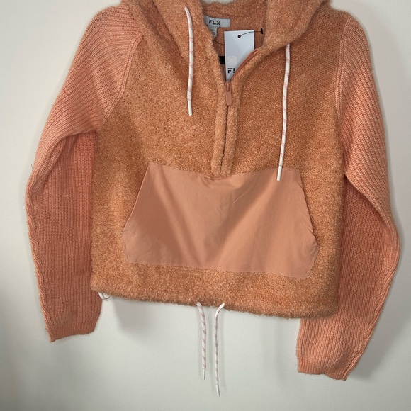 FLX Women's Orange Hooded Sweatshirt - Picture 1 of 2